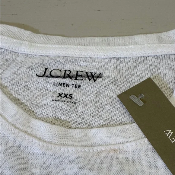 J. Crew New relaxed linen T-shirt Size XXS - Picture 4 of 11